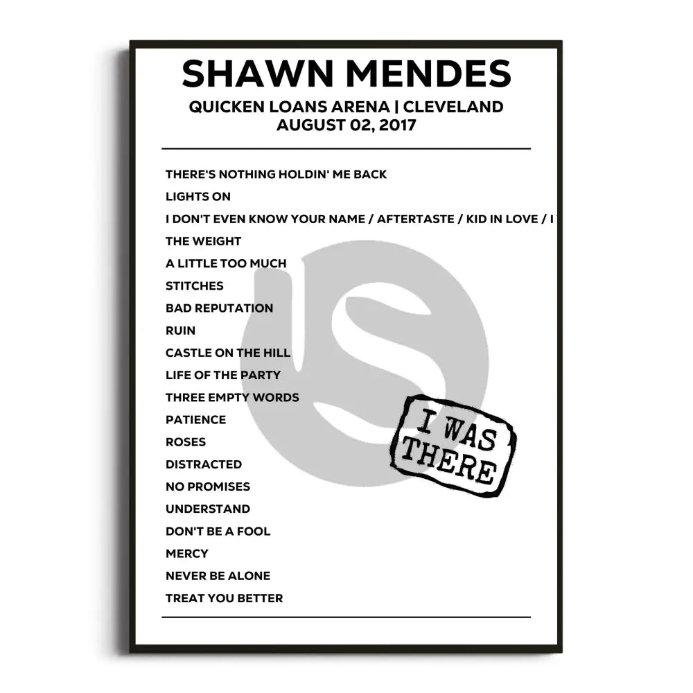 Shawn Mendes Illuminate World Tour Setlist Posters - Setlist