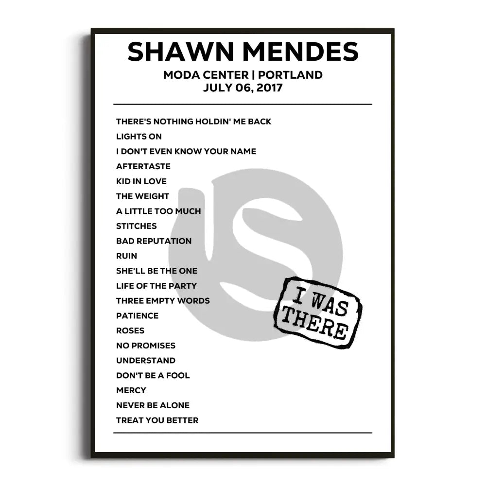 Shawn Mendes Illuminate World Tour Setlist Posters - Setlist