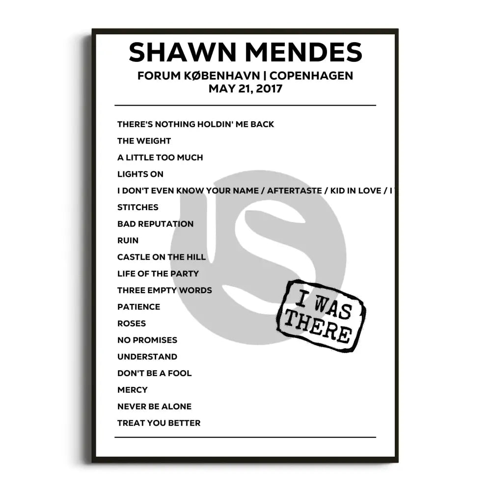 Shawn Mendes Illuminate World Tour Setlist Posters - Setlist