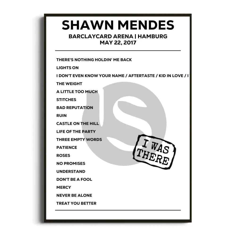 Shawn Mendes Illuminate World Tour Setlist Posters - Setlist