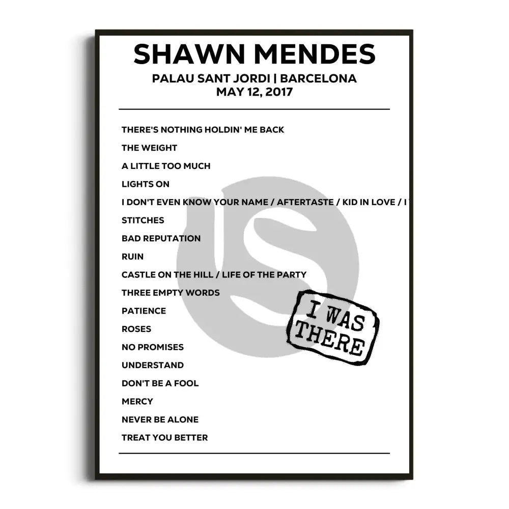 Shawn Mendes Illuminate World Tour Setlist Posters - Setlist