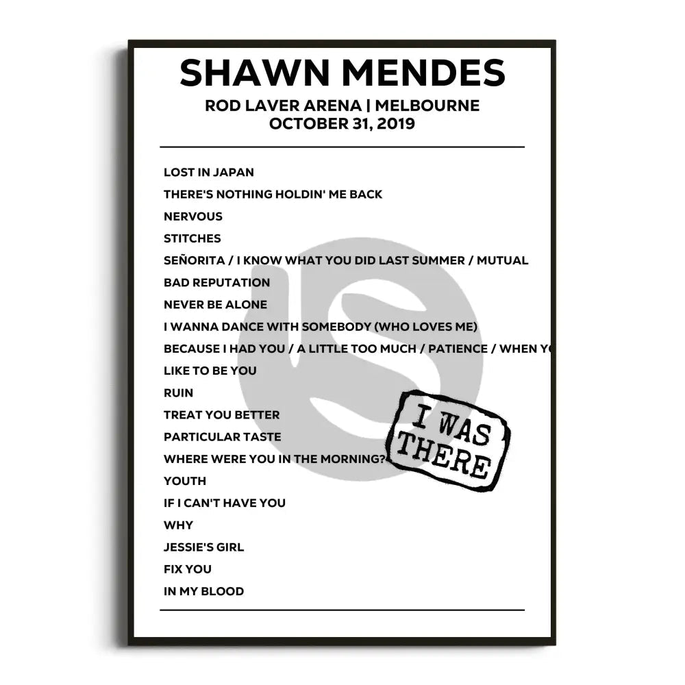 Shawn Mendes Shawn Mendes: The Tour - Setlist Posters - Setlist