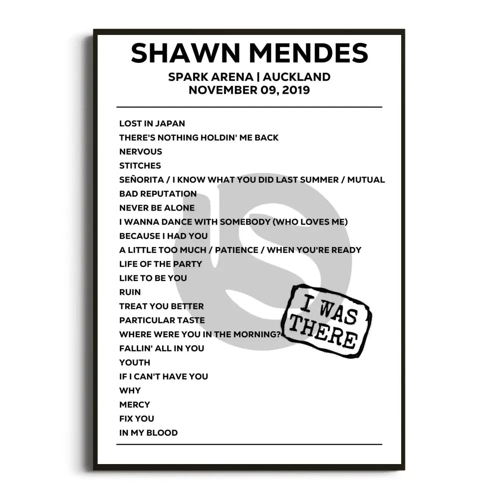 Shawn Mendes Shawn Mendes: The Tour - Setlist Posters - Setlist