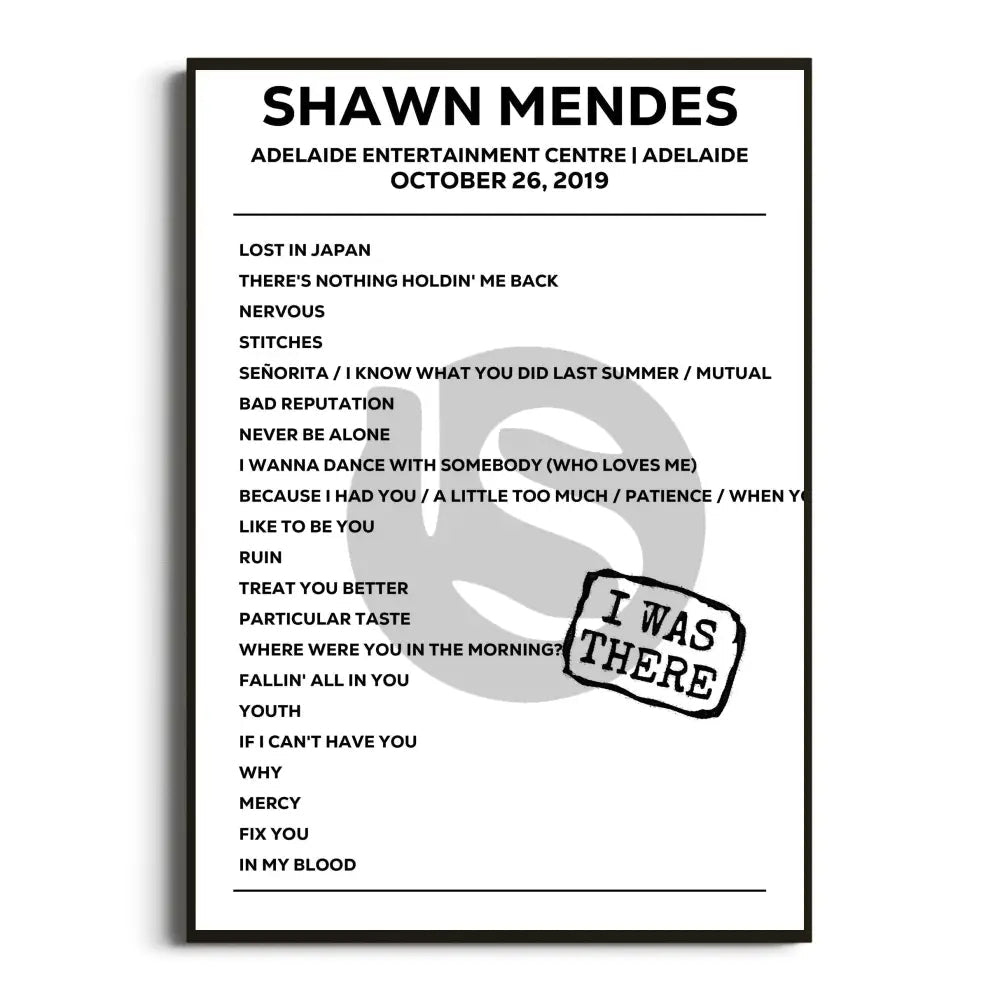 Shawn Mendes Shawn Mendes: The Tour - Setlist Posters - Setlist