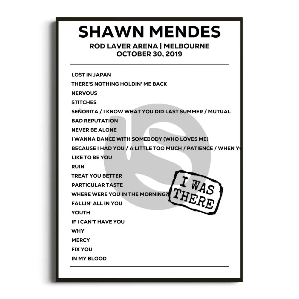 Shawn Mendes Shawn Mendes: The Tour - Setlist Posters - Setlist