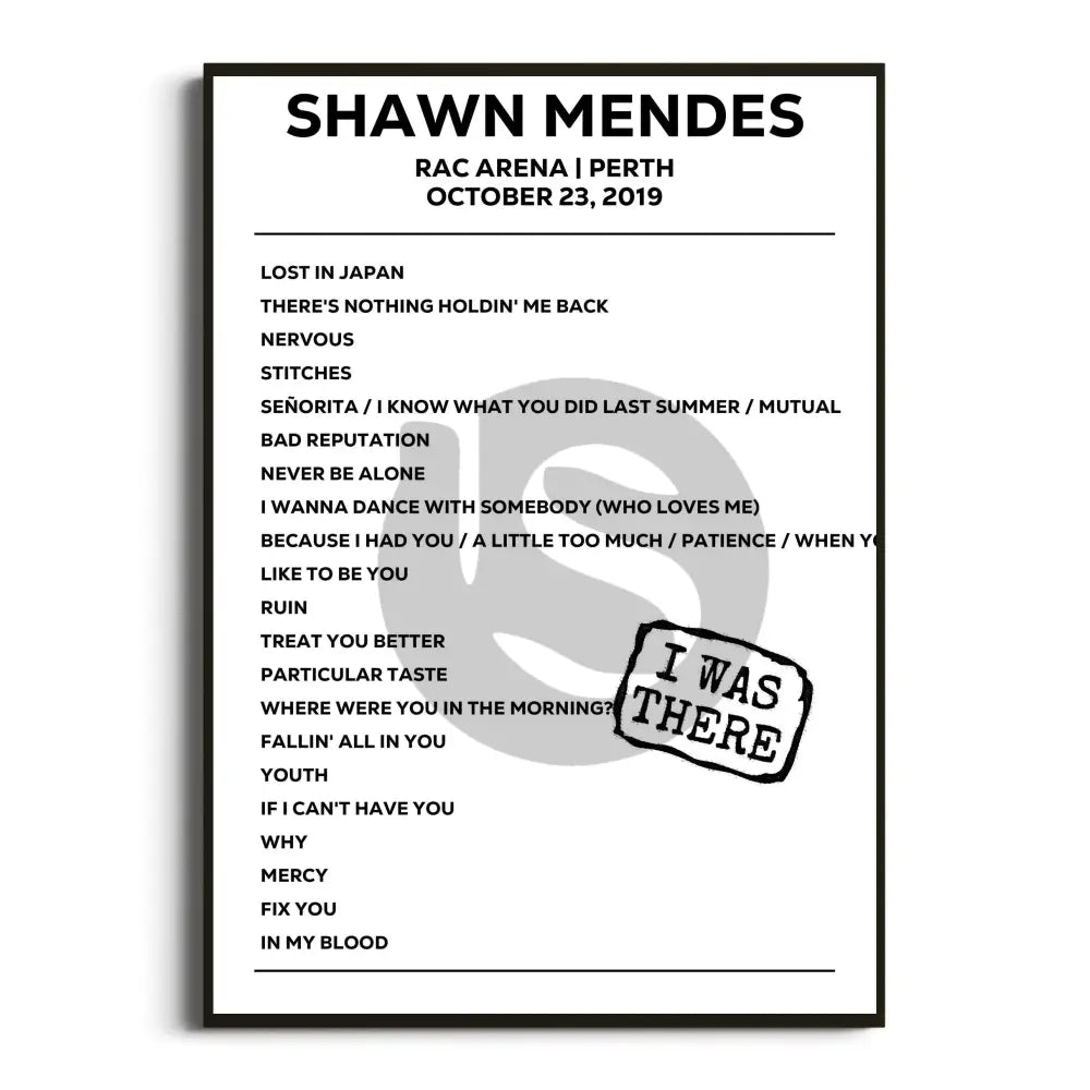 Shawn Mendes Shawn Mendes: The Tour - Setlist Posters - Setlist