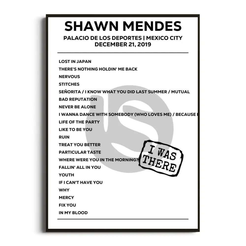 Shawn Mendes Shawn Mendes: The Tour - Setlist Posters - Setlist