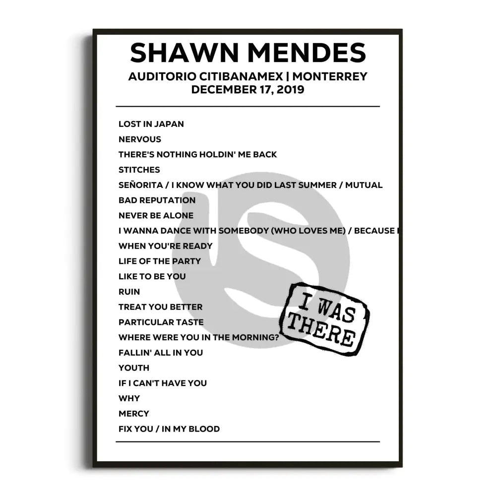 Shawn Mendes Shawn Mendes: The Tour - Setlist Posters - Setlist