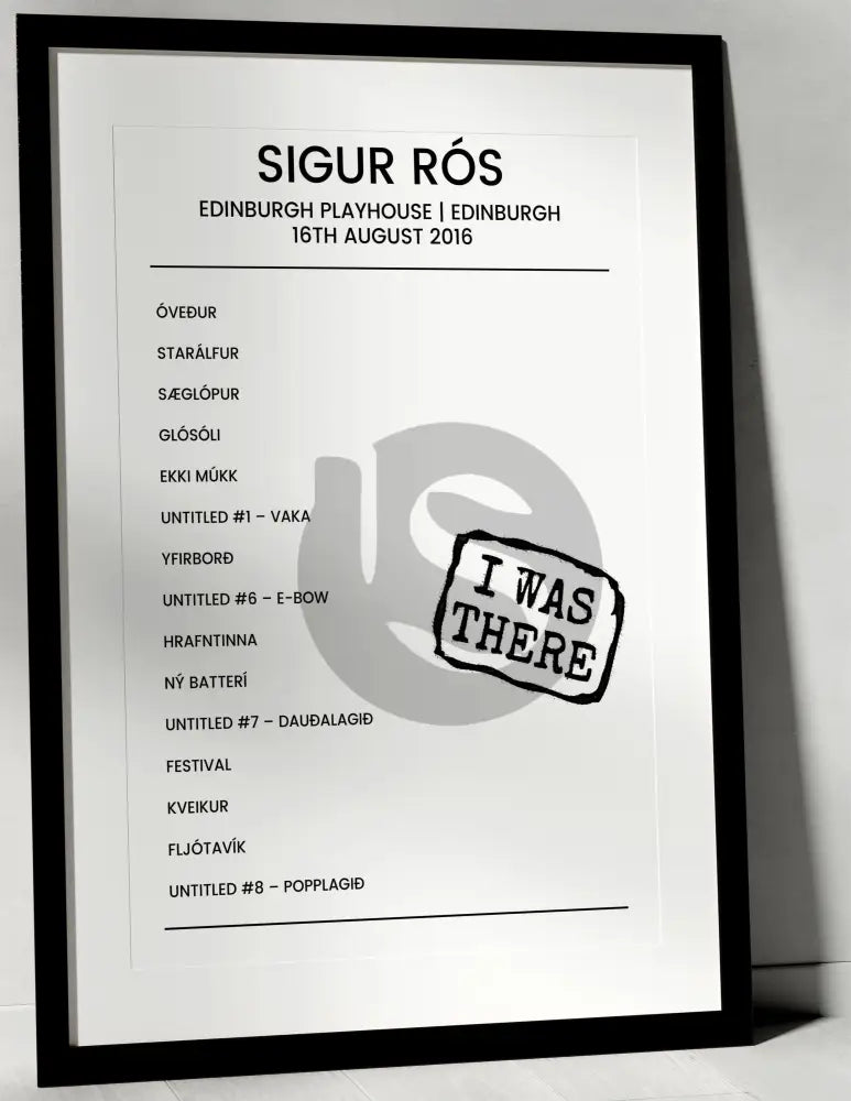 Sigur Rós 16th August 2016 Edinburgh Playhouse Edinburgh - Alternate - Setlist