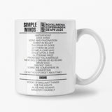 Simple Minds Copenhagen April 8 2024 Setlist Mug - Setlist