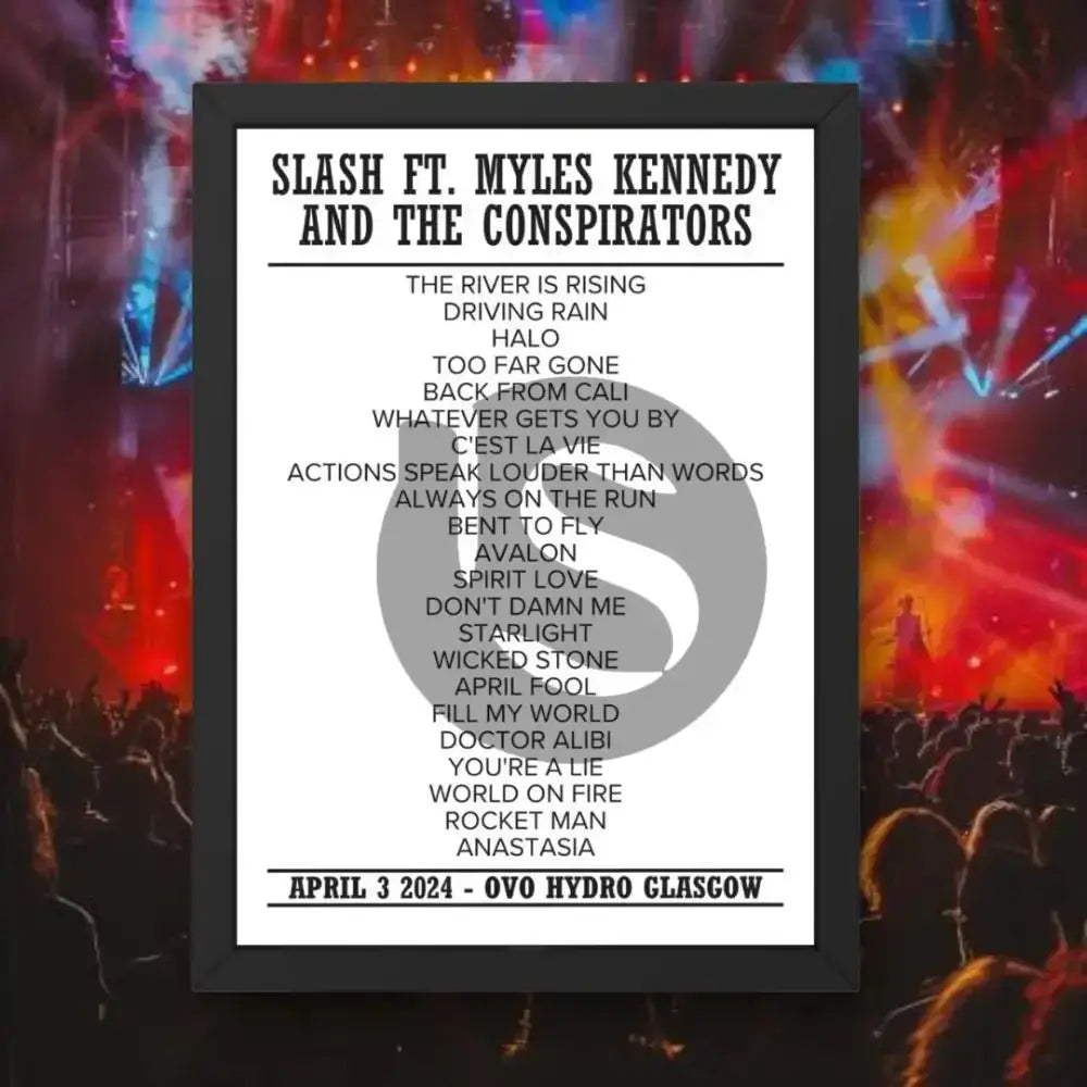 Slash Ft. Myles Kennedy Glasgow April 3 2024 Setlist - Setlist