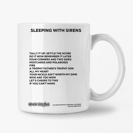 Sleeping With Sirens Las Vegas 19th October 2024 Setlist Mug - Setlist