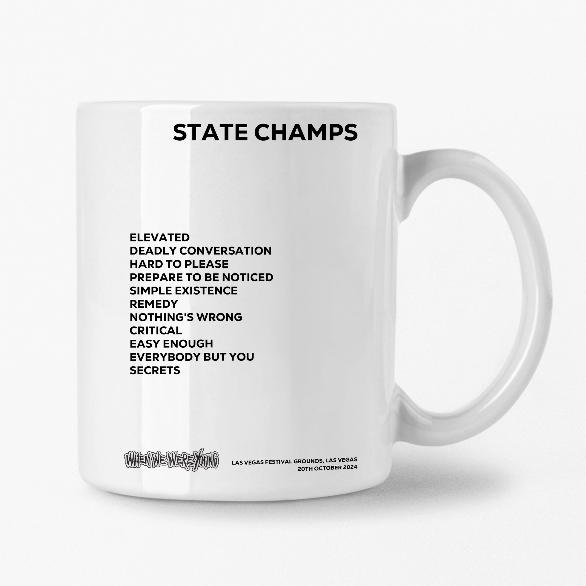 State Champs Las Vegas 20th October 2024 Setlist Mug - Setlist