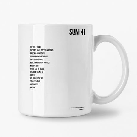 Sum 41 Castle Donington 9th June 2017 Setlist Mug - Setlist