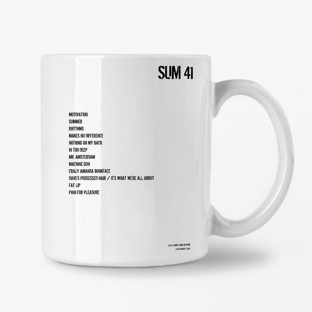 Sum 41 Reading 24th August 2002 Setlist Mug - Setlist