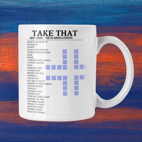 Take That London May 1 2024 Setlist Mug - Alternate - Setlist