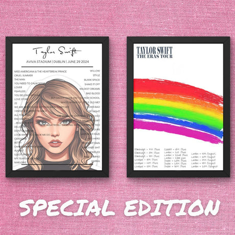 Taylor Swift Eras Tour - Sticker Setlist Bundles - August 2024 - Wembley - Setlist