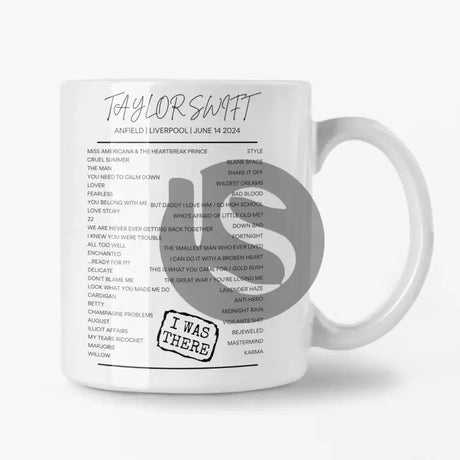 Taylor Swift Liverpool June 14 2024 Setlist Mug - Setlist