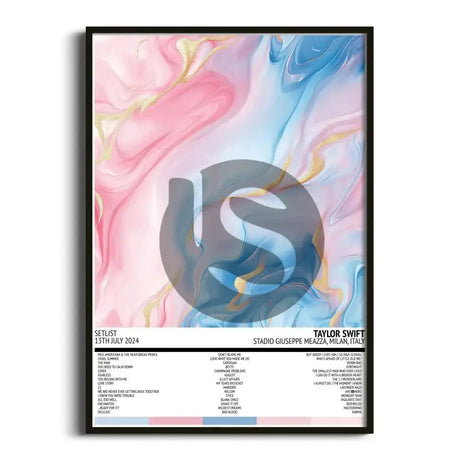 Taylor Swift The Eras Tour Milan 13th July 2024 Setlist Tour Poster - Setlist