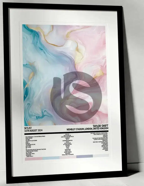 Taylor Swift The Eras Tour Wembley Stadium London 16th August 2024 - Setlist Tour Poster - Setlist