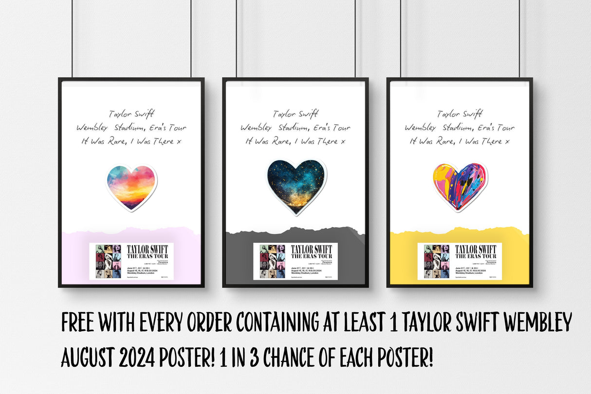 Taylor Swift Wembley August 2024 - Setlist Posters - Basic Style - Setlist