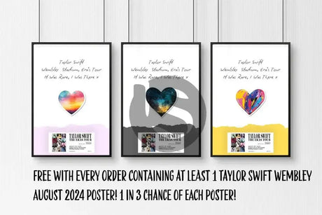 Taylor Swift Wembley August 2024 - Setlist Posters - Basic Style - Designed By Setlist - All Dates - Setlist