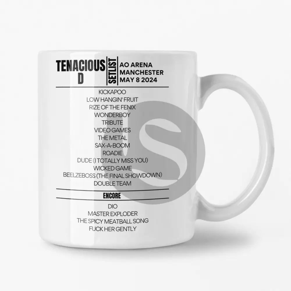 Tenacious D Manchester May 8 2024 Setlist Mug - Setlist