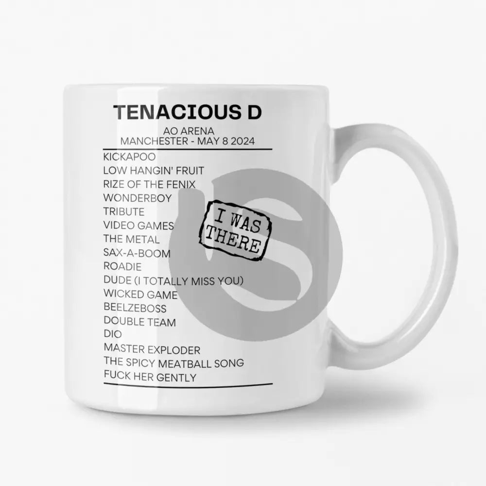 Tenacious D Manchester May 8 2024 Setlist Mug - I Was There - Setlist