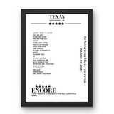 Texas De Montfort Hall Leicester 01 March 2022 Setlist Poster - Setlist