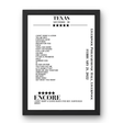 Texas Liverpool Philharmonic Hall Liverpool 21 February 2022 Setlist Poster - Setlist