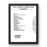 The Chemical Brothers October 26, 2023 The OVO Hydro Glasgow Setlist Poster - Setlist