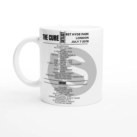 The Cure BST Hyde Park July 2018 Setlist Mug - Setlist