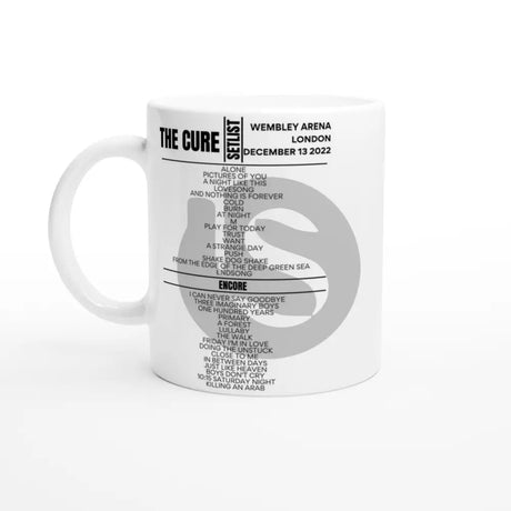 The Cure London December 2022 Setlist Mug - Setlist