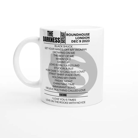 The Darkness London December 2023 Setlist Mug - Setlist