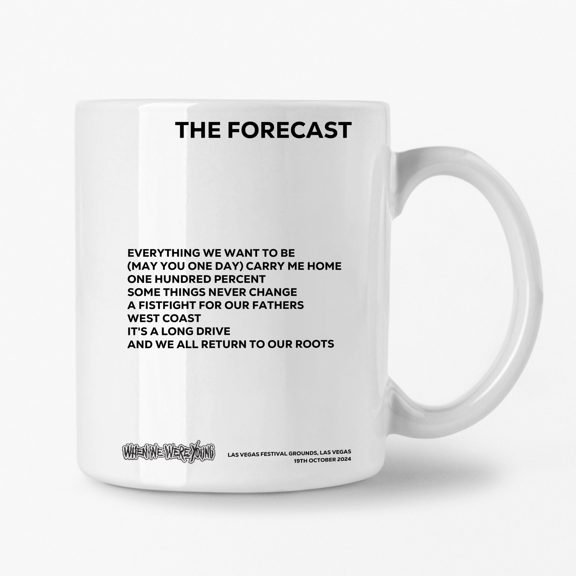 The Forecast Las Vegas 19th October 2024 Setlist Mug - Setlist