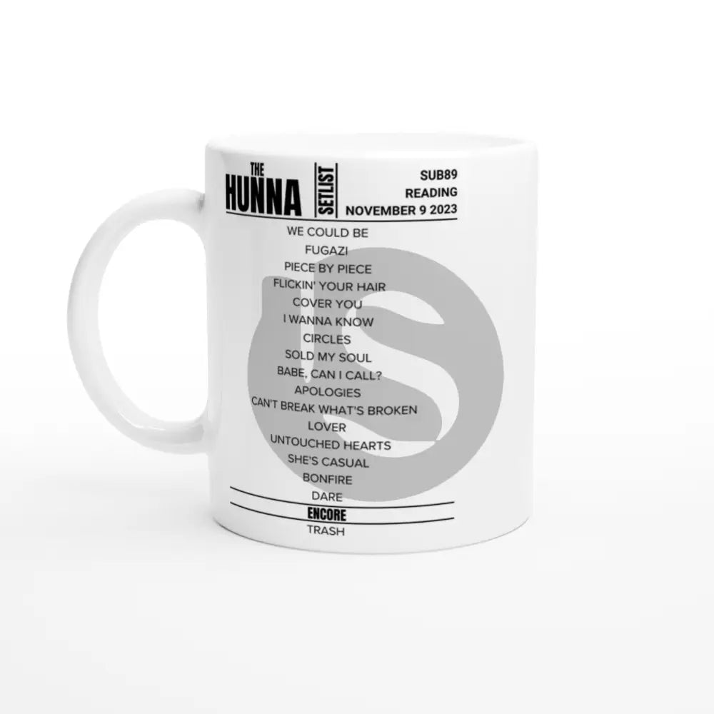 The Hunna Reading November 2023 Setlist Mug - Setlist