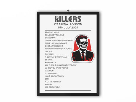 The Killers 2024 - Sticker Setlist Bundles - Setlist