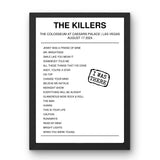 The Killers August 17, 2024 The Colosseum at Caesars Palace Las Vegas Setlist Poster - Setlist