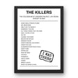 The Killers August 30, 2024 The Colosseum at Caesars Palace Las Vegas Setlist Poster - Setlist