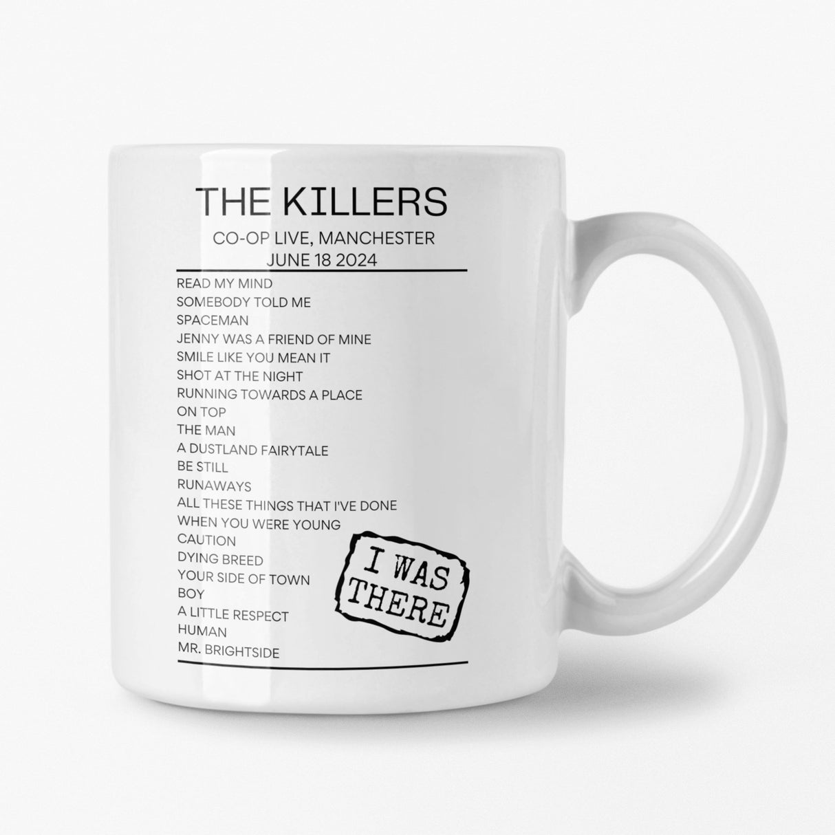 The Killers Manchester June 18 2024 Setlist Mug - Setlist