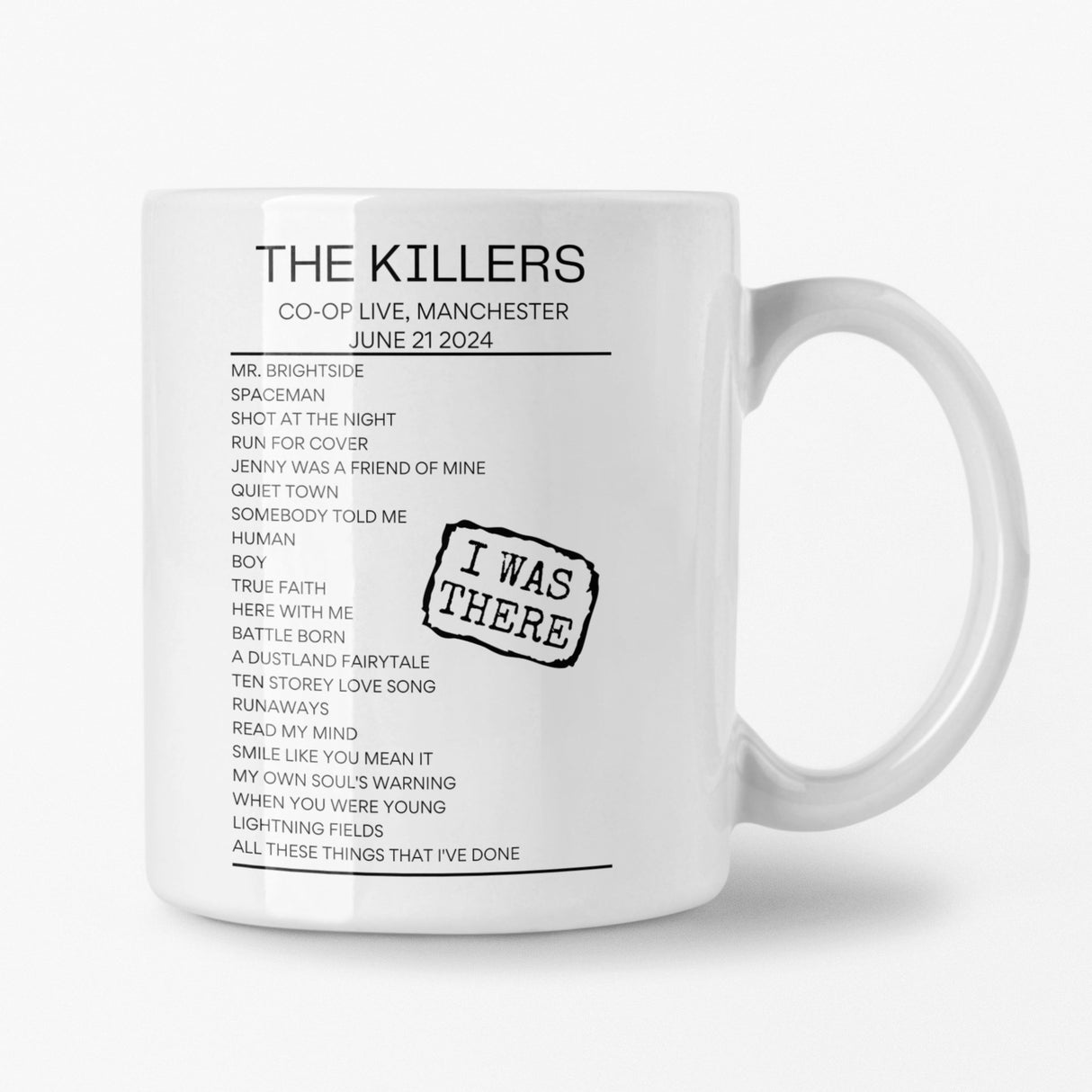 The Killers Manchester June 21 2024 Setlist Mug - Setlist