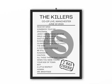 The Killers Manchester June 22 2024 Setlist Poster - Setlist