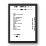 The LaFontaines Barrowland Glasgow 13 September 2024 Setlist Poster - Setlist