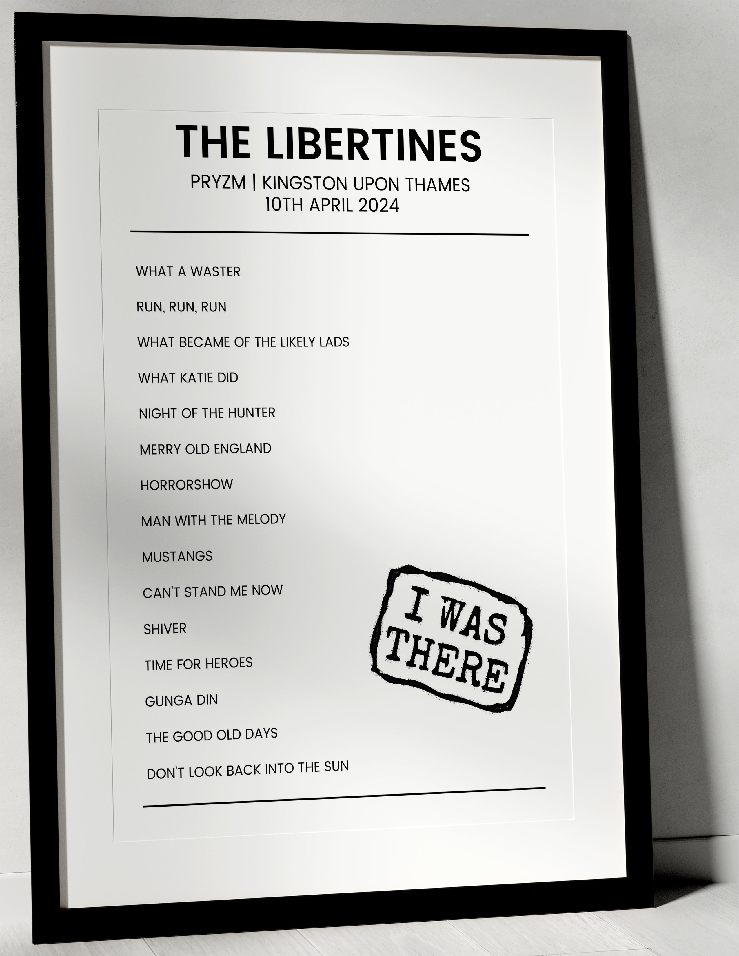 The Libertines 10th April 2024 PRYZM Kingston upon Thames - I Was There - Setlist