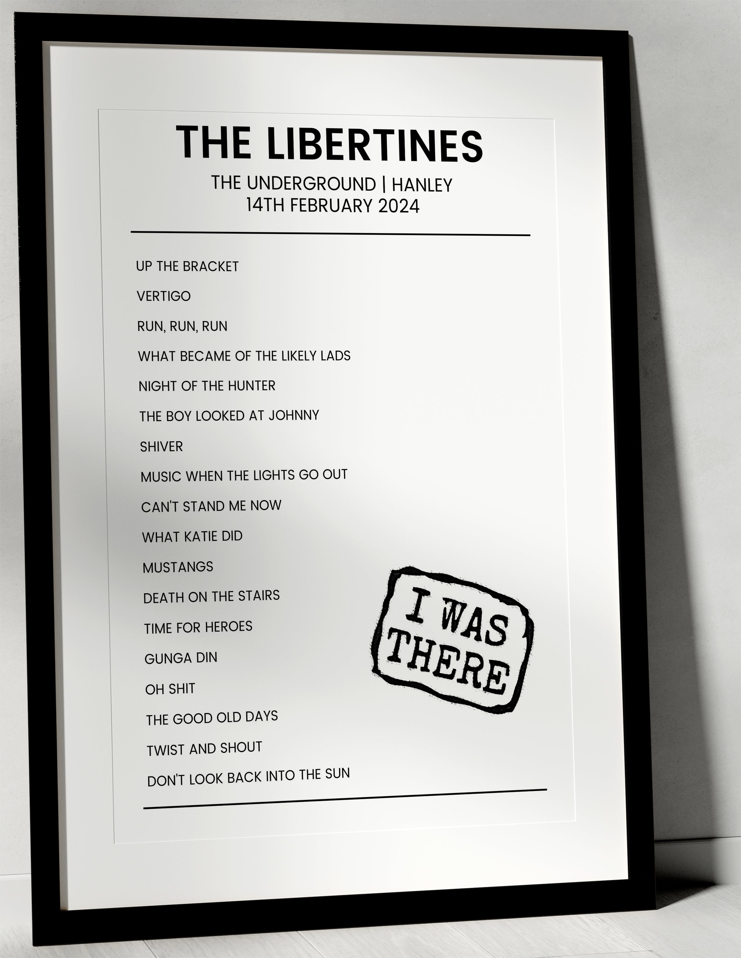 The Libertines 14th February 2024 The Underground Hanley - I Was There - Setlist