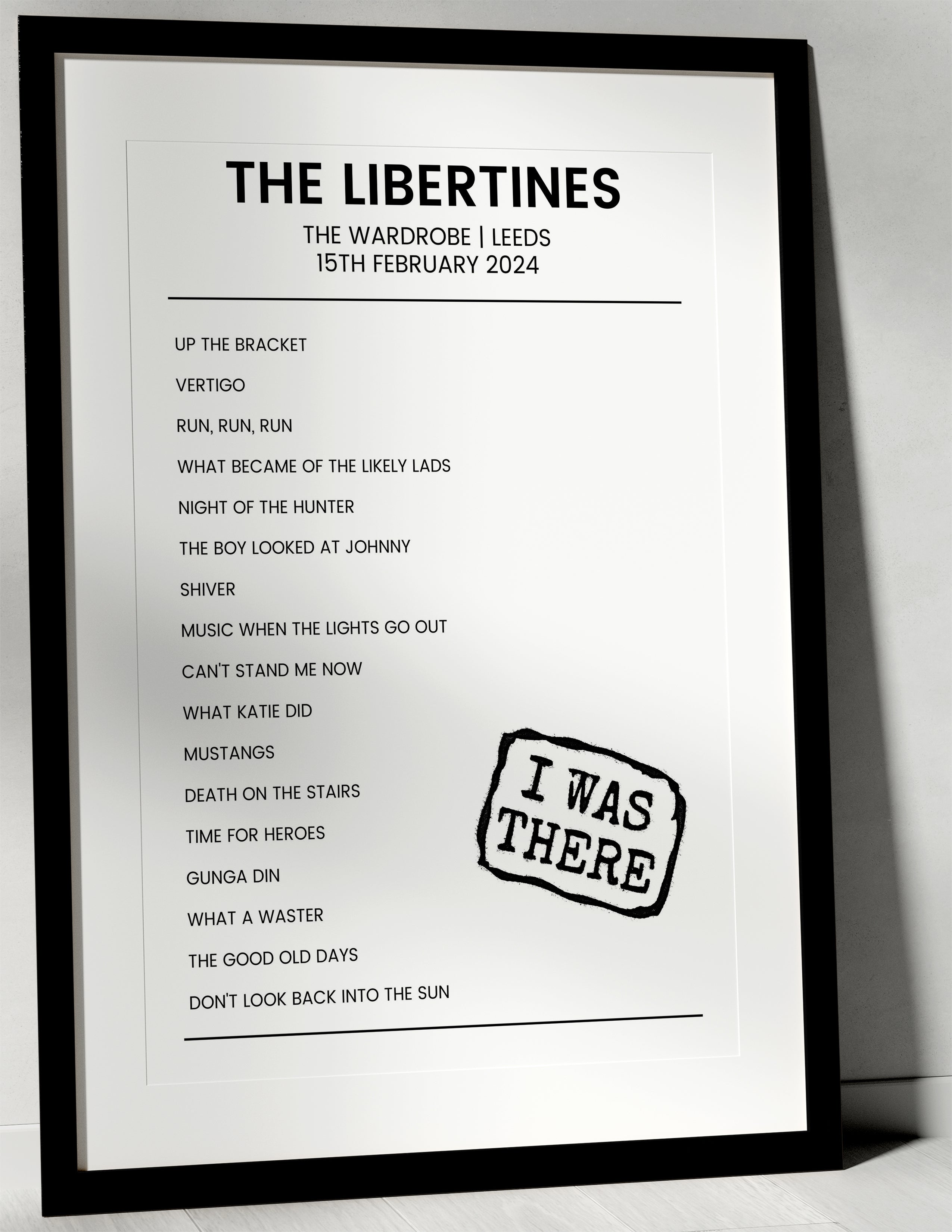 The Libertines 15th February 2024 The Wardrobe Leeds - I Was There - Setlist