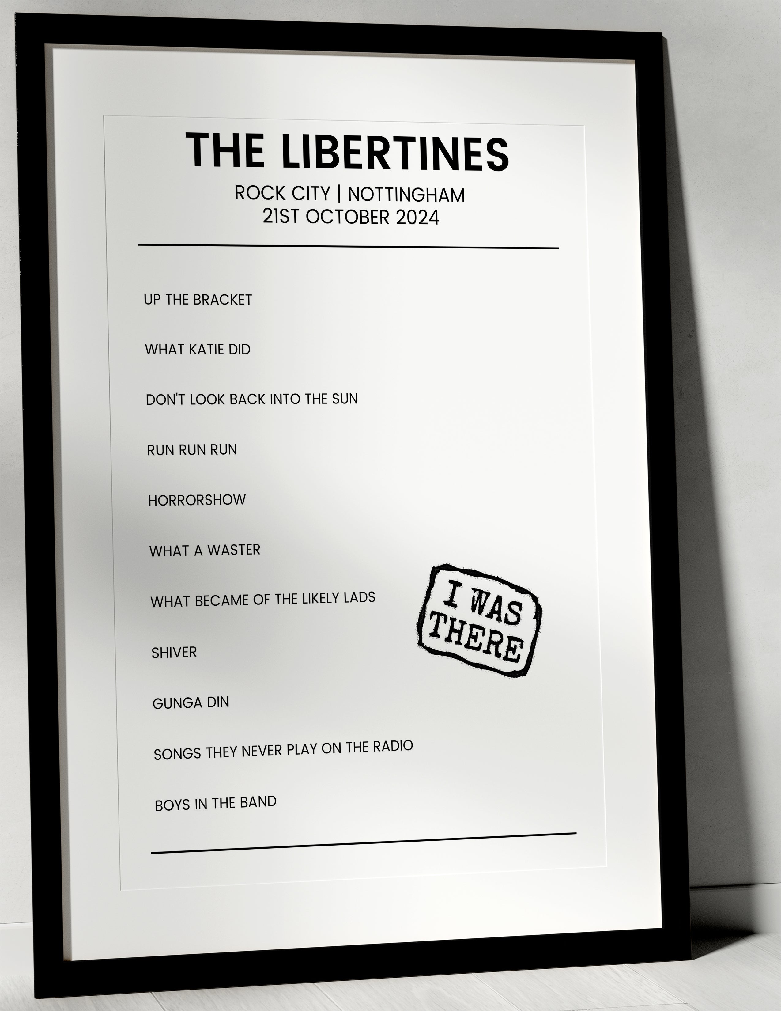 The Libertines 21st October 2024 Rock City Nottingham - I Was There - Setlist