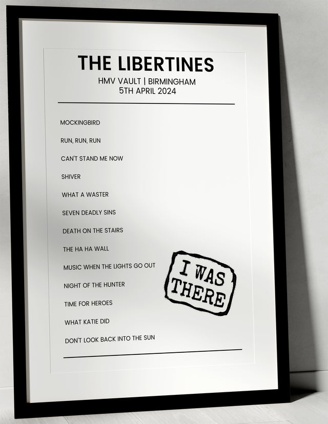 The Libertines 5th April 2024 HMV Vault Birmingham - I Was There - Setlist