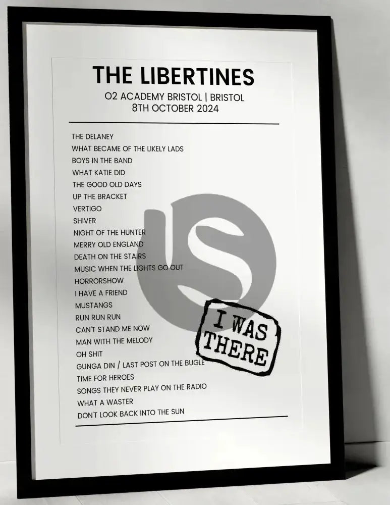 The Libertines 8th October 2024 O2 Academy Bristol Bristol - I Was There - Setlist