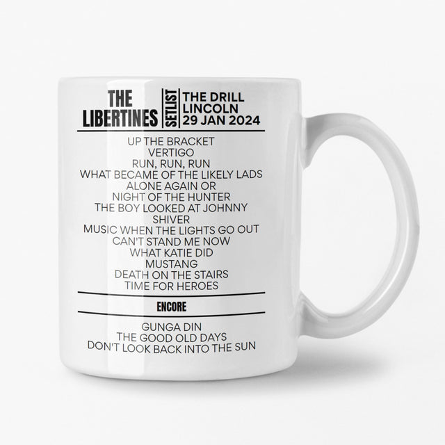 The Libertines Lincoln January 2024 Setlist Mug - Setlist